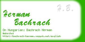 herman bachrach business card